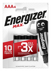 Батарейка AAА - Energizer Max E92, 1.5V, 4шт