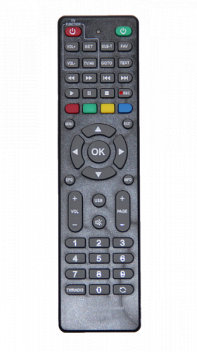 Пульт универсальный для разных моделей ресиверов DVB-T2+TV ver.2019  с функцией обучения кнопок для ТВ