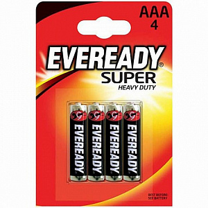 AAA Батарейки  Eveready Super 1,5V блистер 4шт (Т)