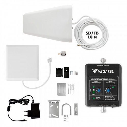 Комплект для усиления сотовой связи VEGATEL VT2-3G-kit - дом. (LED-2017)