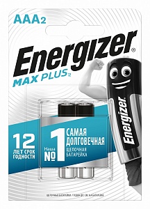 Батарейка AAА - Energizer Max Plus LR03/E92, 1.5V (2шт) (Т)