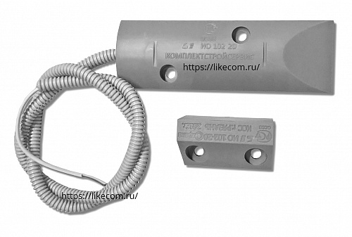 Датчик проводной магнитоконтактный ИО 102-20 A2П (2) для мет. дверей, пластмассовый корпус (Дачник)