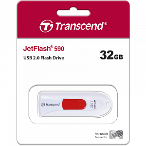 Накопитель USB Transcend JetFlash 590 32GB, USB 2.0, белый