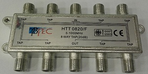 TBTec-HTT0820F, Ответвитель абонентский на 8 отводов, F-разъём, улучшенного качества