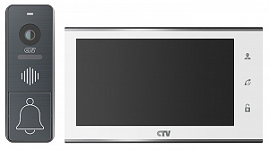 Комплект цветного IP видеодомофона, CTV-DP4707IP W (Белый)
