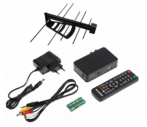 Комплект для приёма эфирного, цифрового ТВ в городе с ресивером Lumax DV1120HD