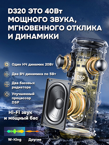Колонка беспроводная W-King D320