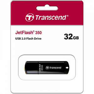 Накопитель USB Transcend JetFlash 350 32GB, USB 2.0, черный