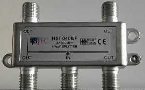 Делитель эфирный HST0408/F, сплиттер на 4 выхода
