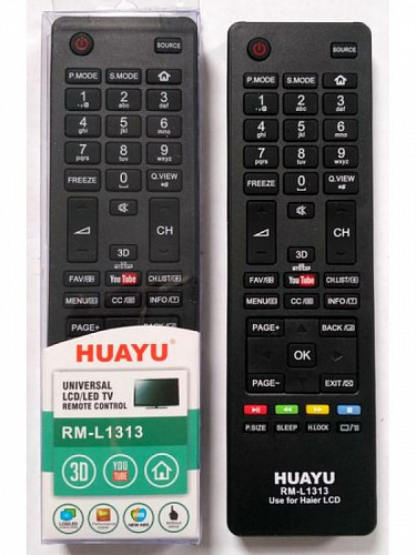 Пульт для телевизоров Haier RM-L1313, корпус HTR-A18EN с кнопками Youtube и  3D
