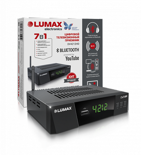 TV-тюнер (эфирный цифровой ресивер) LUMAX DV4212HD