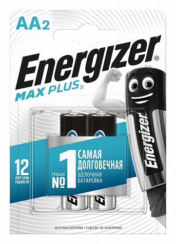 Батарейка AA - Energizer Max Plus LR6/E91, 1.5V (2шт) (ТЛ)