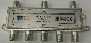 TBTec-HTT0616F, Ответвитель абонетский на 6 отводов, F-разъём, улучшенного качества