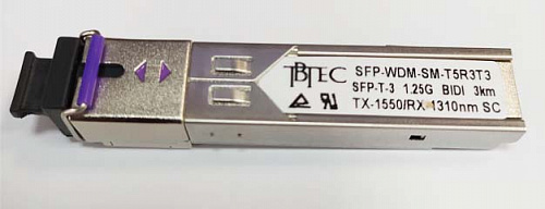 Модкль SFP-WDM-SM-T5R3T3, SFP-T-3    1.25G BIDI TX1550/RX1310nm 3KM SC, (TBTec)