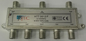 TBTec-HTT0612F, Ответвитель абонетский на 6 отводов, F-разъём, улучшенного качества